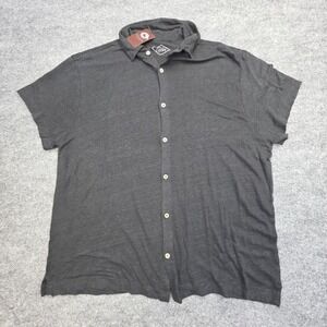 ALEX Crane Knit Ola Shirt Men's Large Black (Night) Button Up Linen NWT